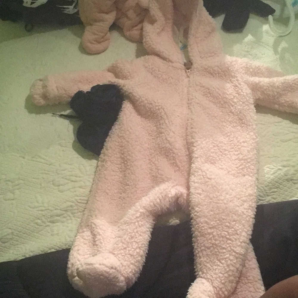 Carters Pink Winter Onesie for Baby Girl